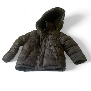 💕 Ben Sherman gray hooded puffer jacket toddler boy size 4t winter fall coat